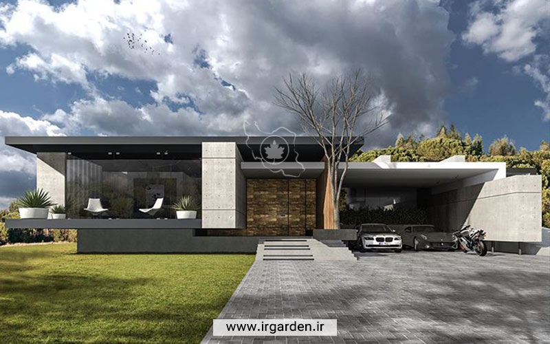 طراحی ویلا یک طبقه