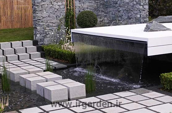 طراحی فضای سبز 8 طراحی فضای سبز با برکه های مصنوعی